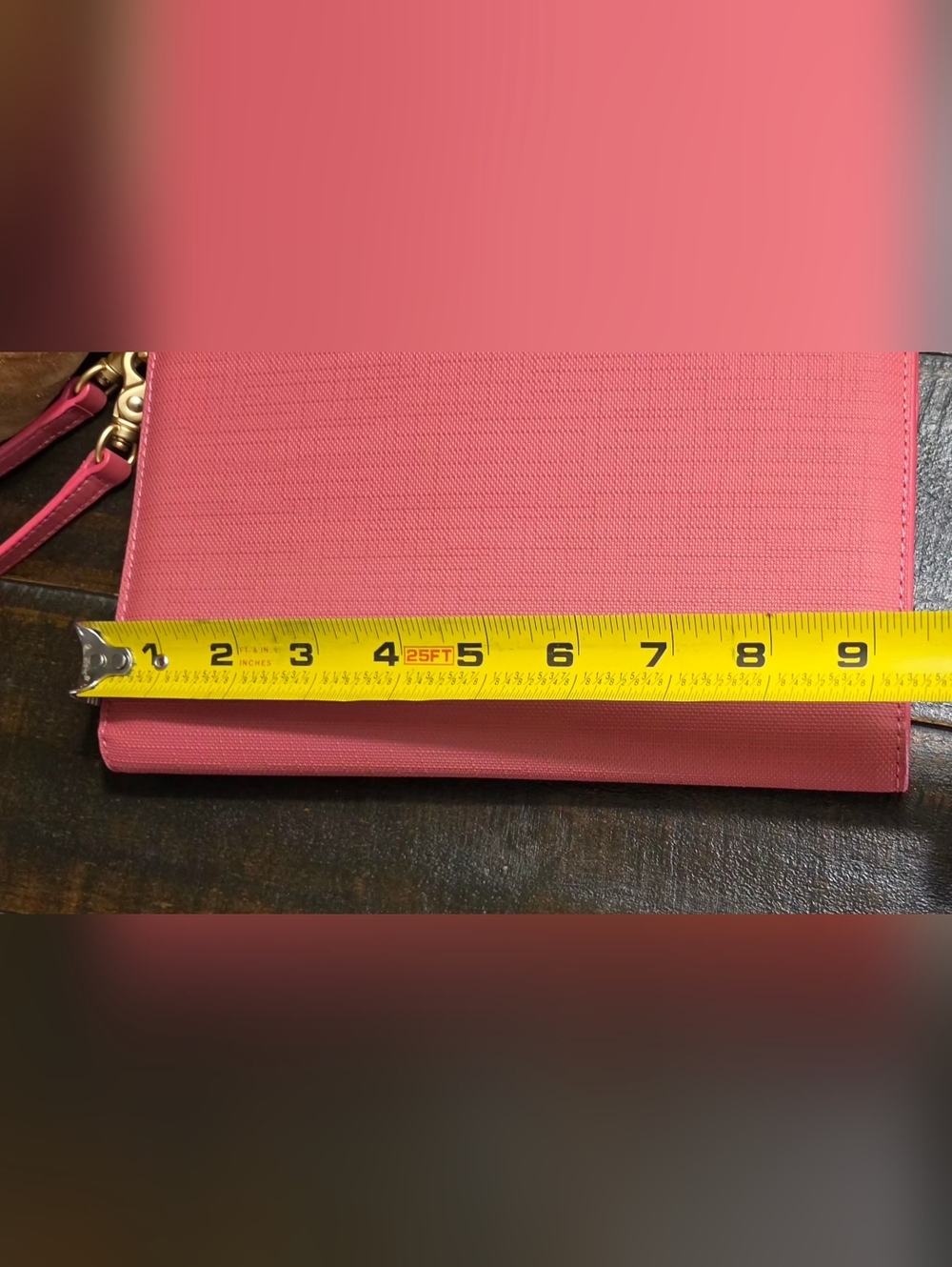 DAGNE DOVER essentials pink Clutch wallet Color Coral Pink NWOT - Picture 13 of 17